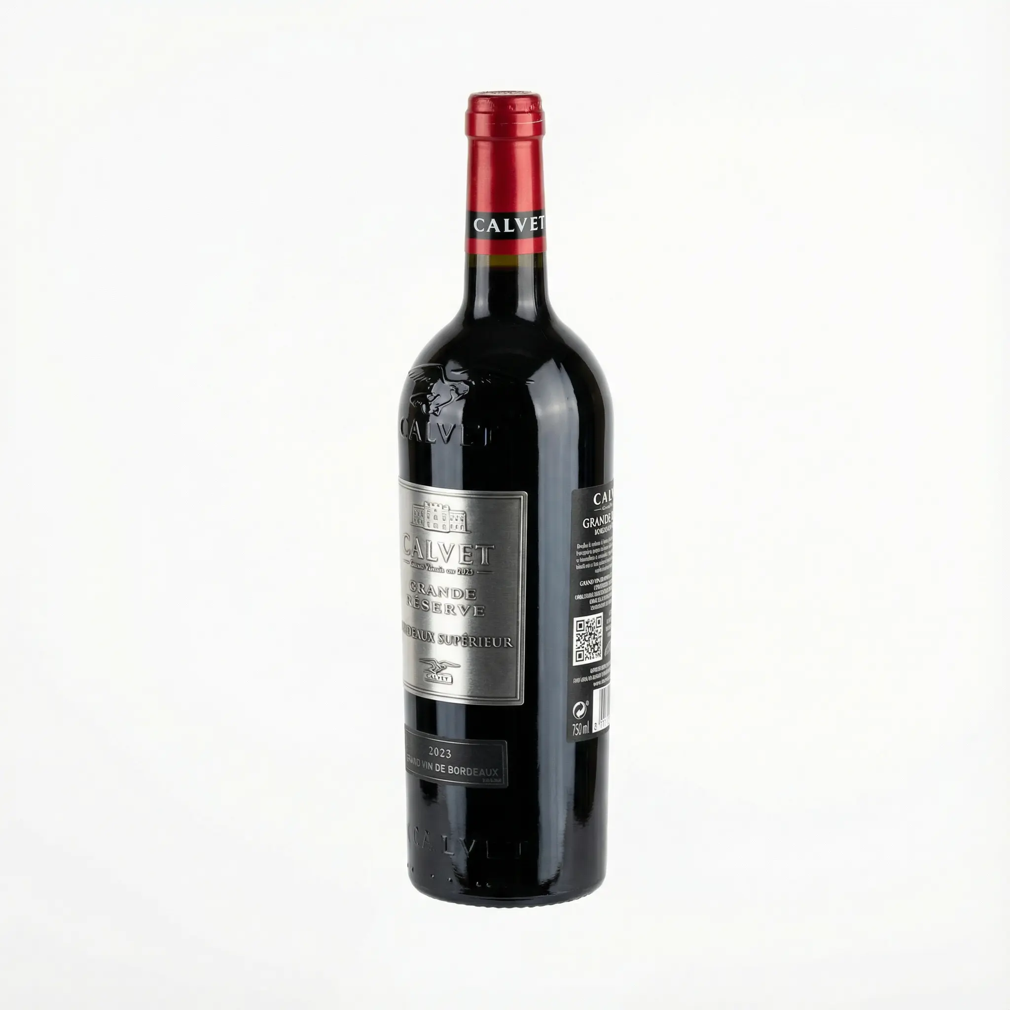 capsule rouge bouteille vin grande reserve calvet